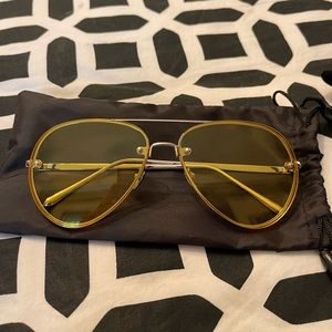 Clear Yellow Aviator Glasses